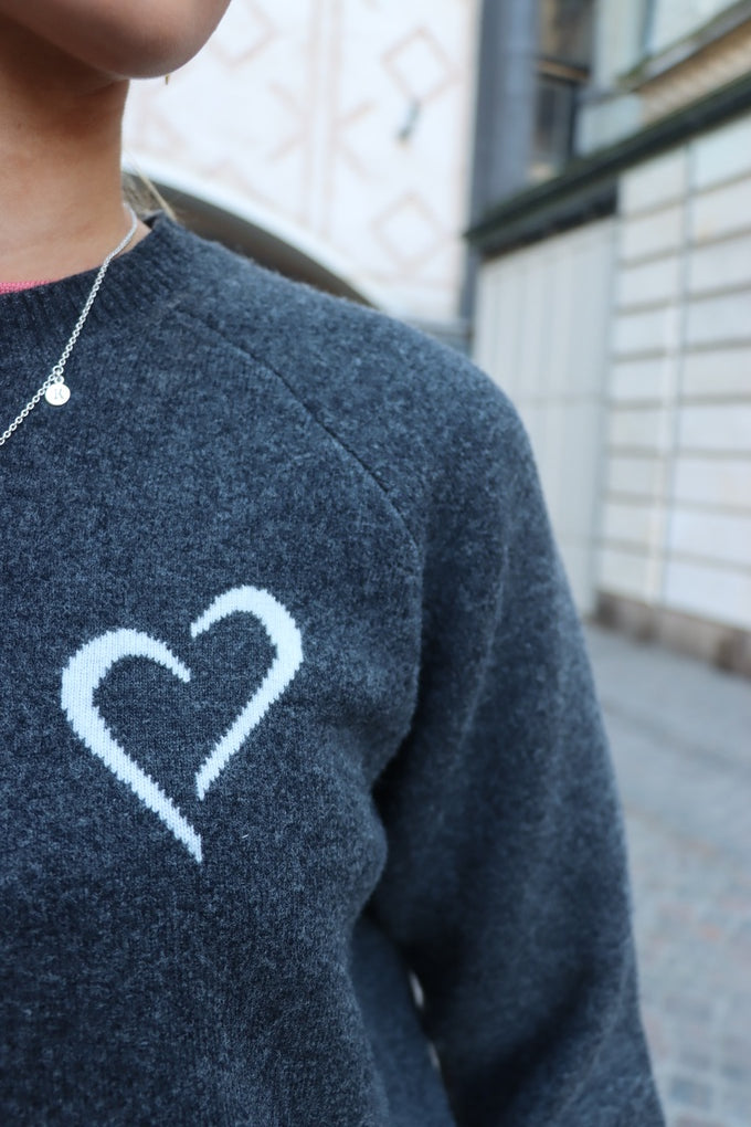 Womens Soft Knit Sweater - Dark Grey