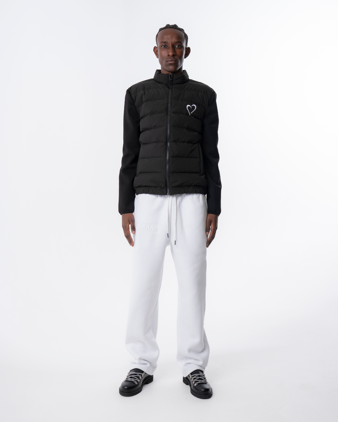 Embossed Jogging Pants - White