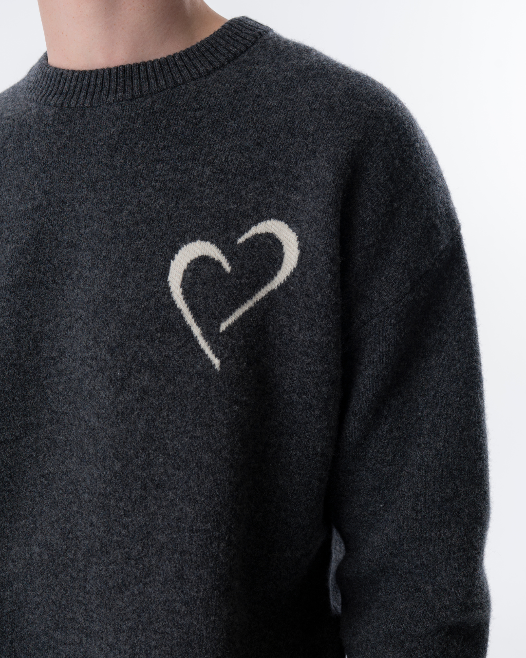 Merino Wool Sweater - Dark Grey