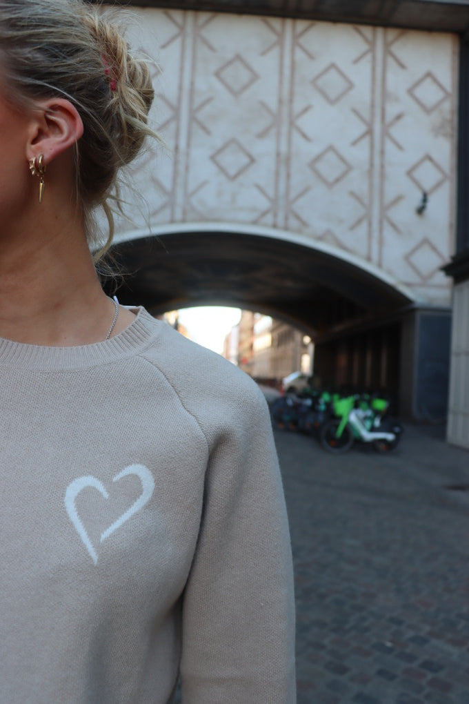 Womens Soft Knit Sweater - Beige