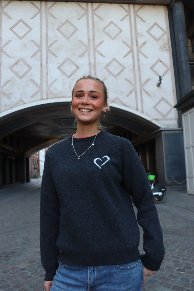 Womens Soft Knit Sweater - Dark Grey