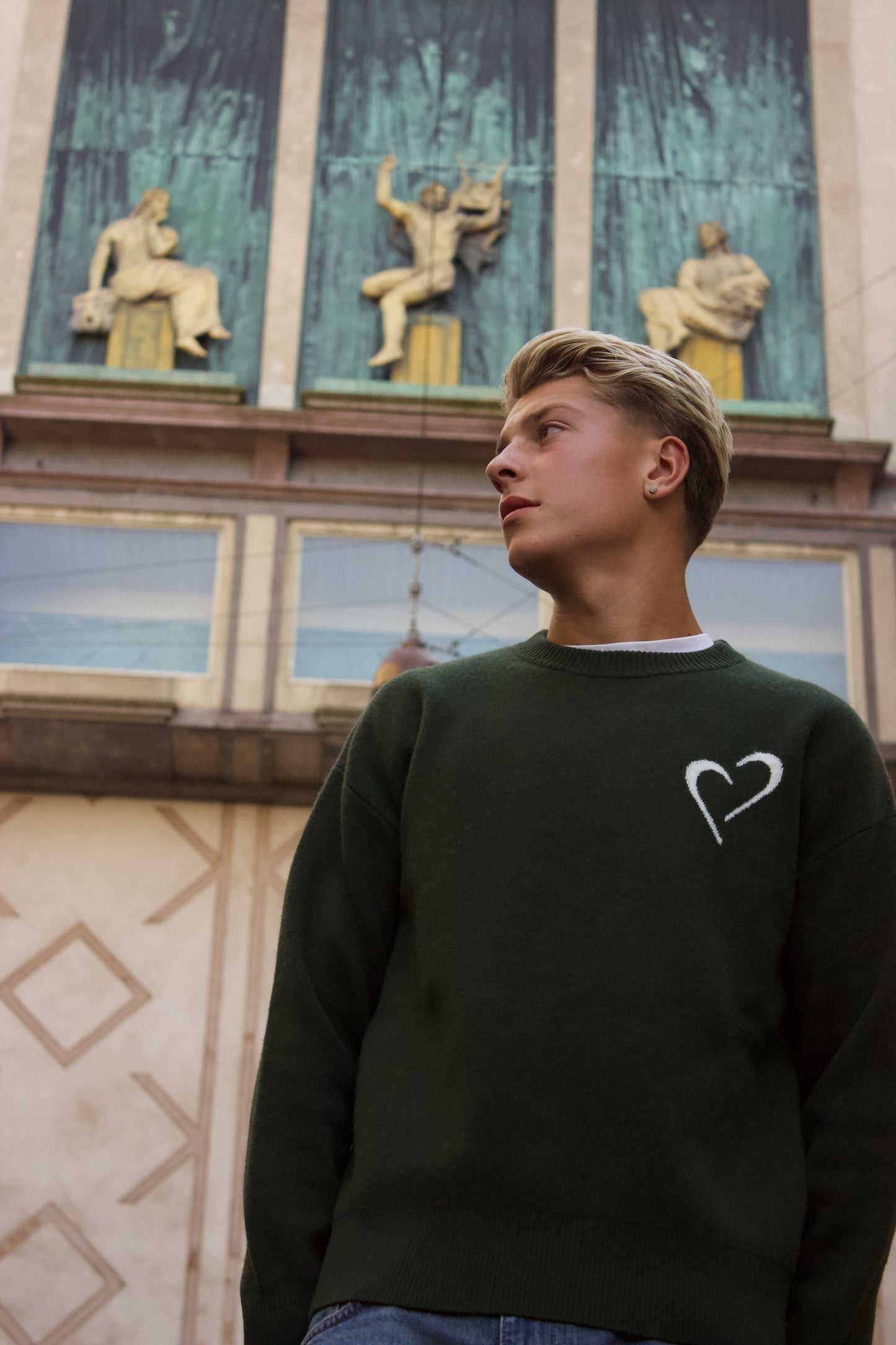 Merino Wool Sweater - Green