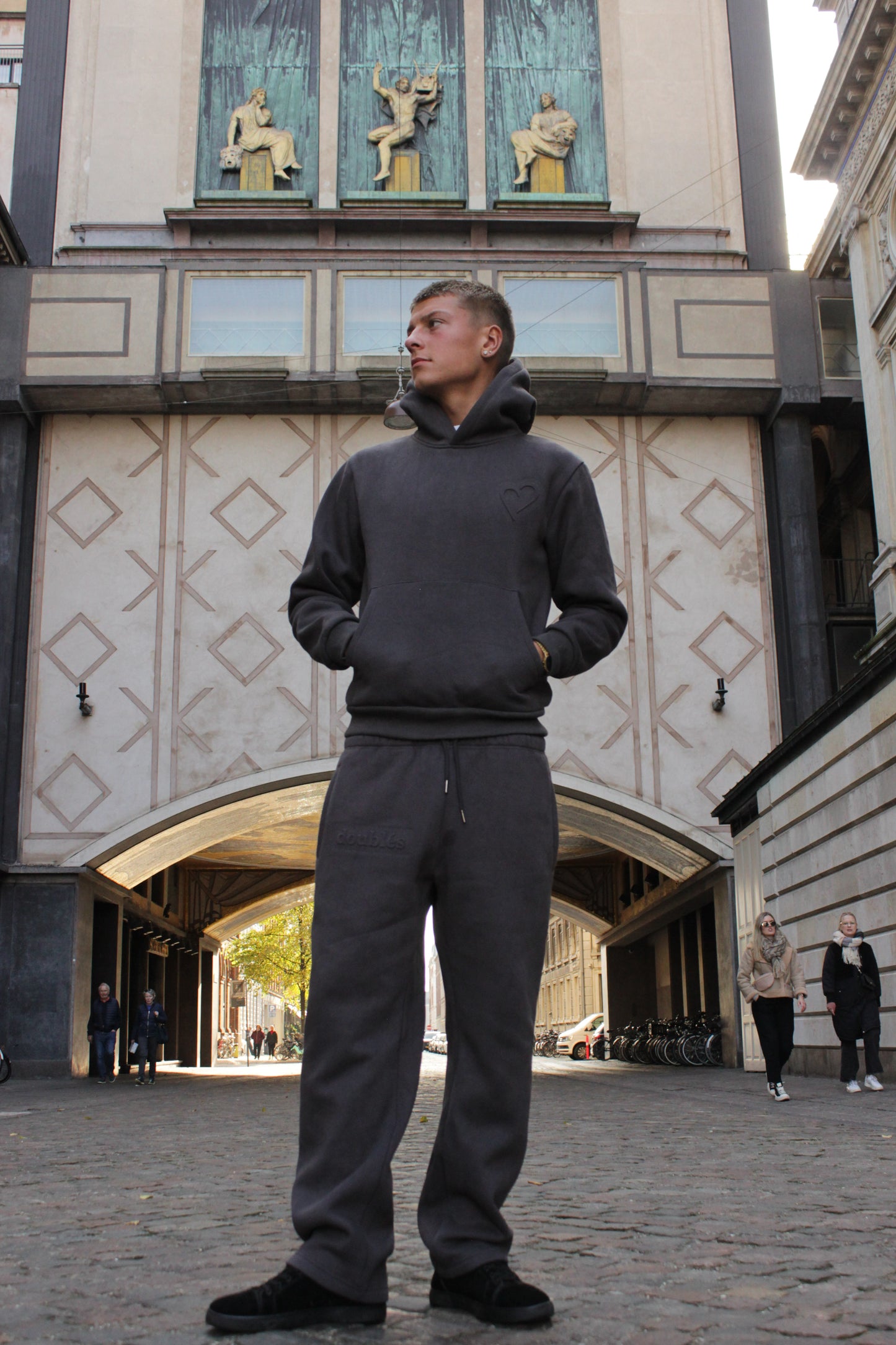 Joggingsæt (Hoodie & Bukser) Grå