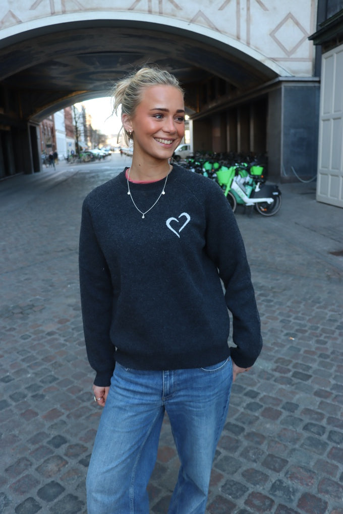 Womens Soft Knit Sweater - Dark Grey