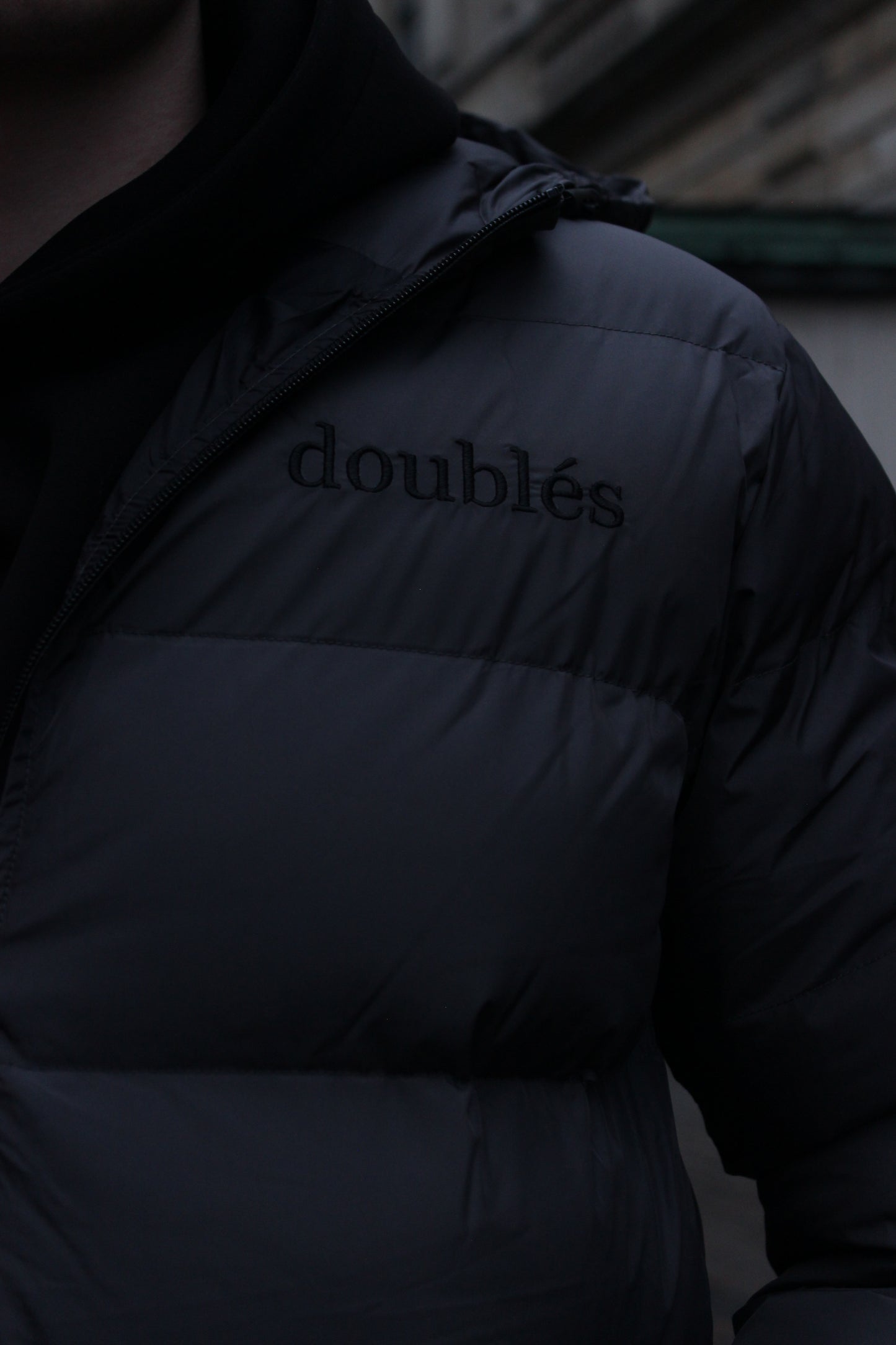 Forårs Pufferjacket med Logo Grå