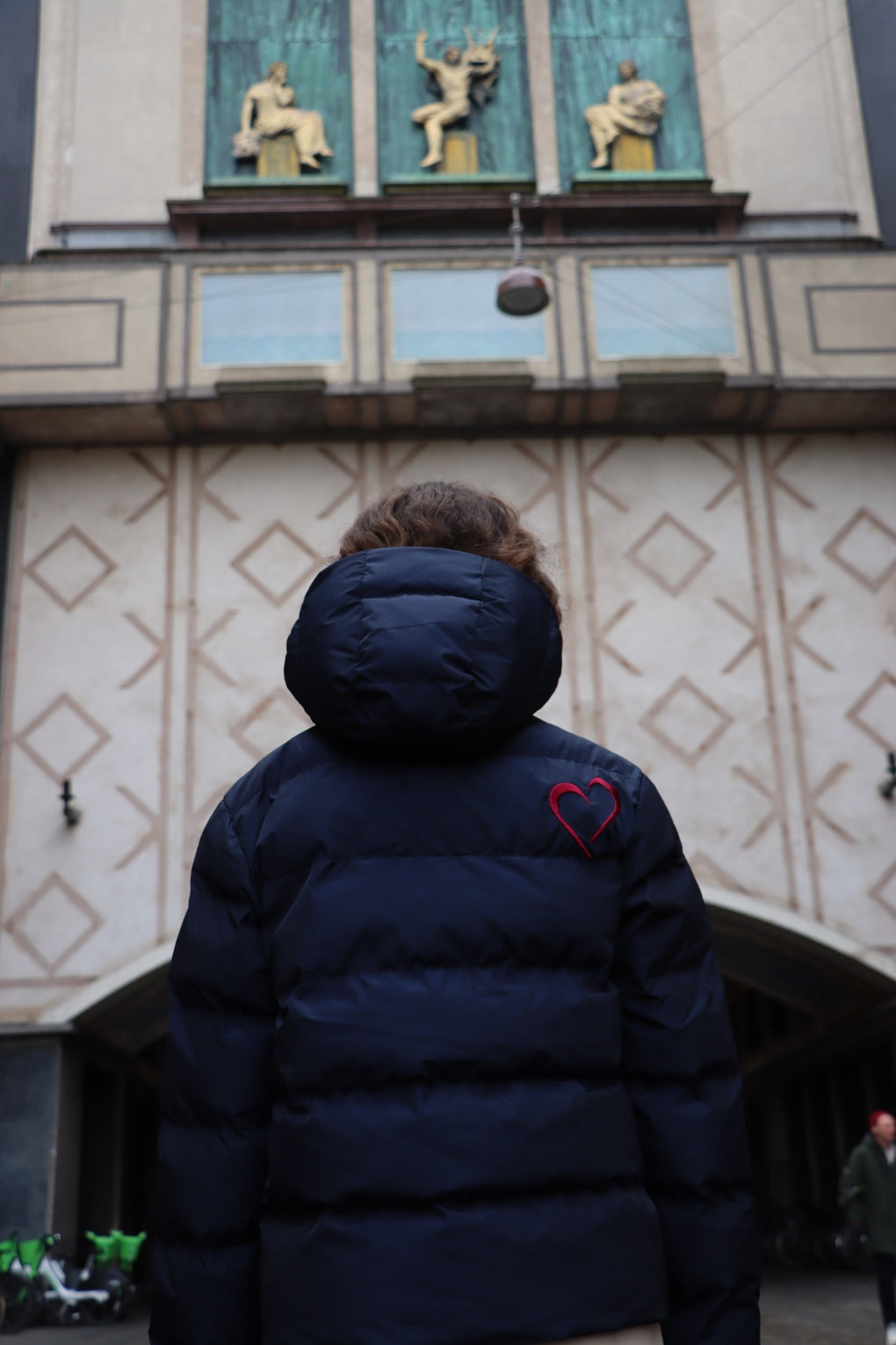 Fall Jacket with Special Hood - Red Heart