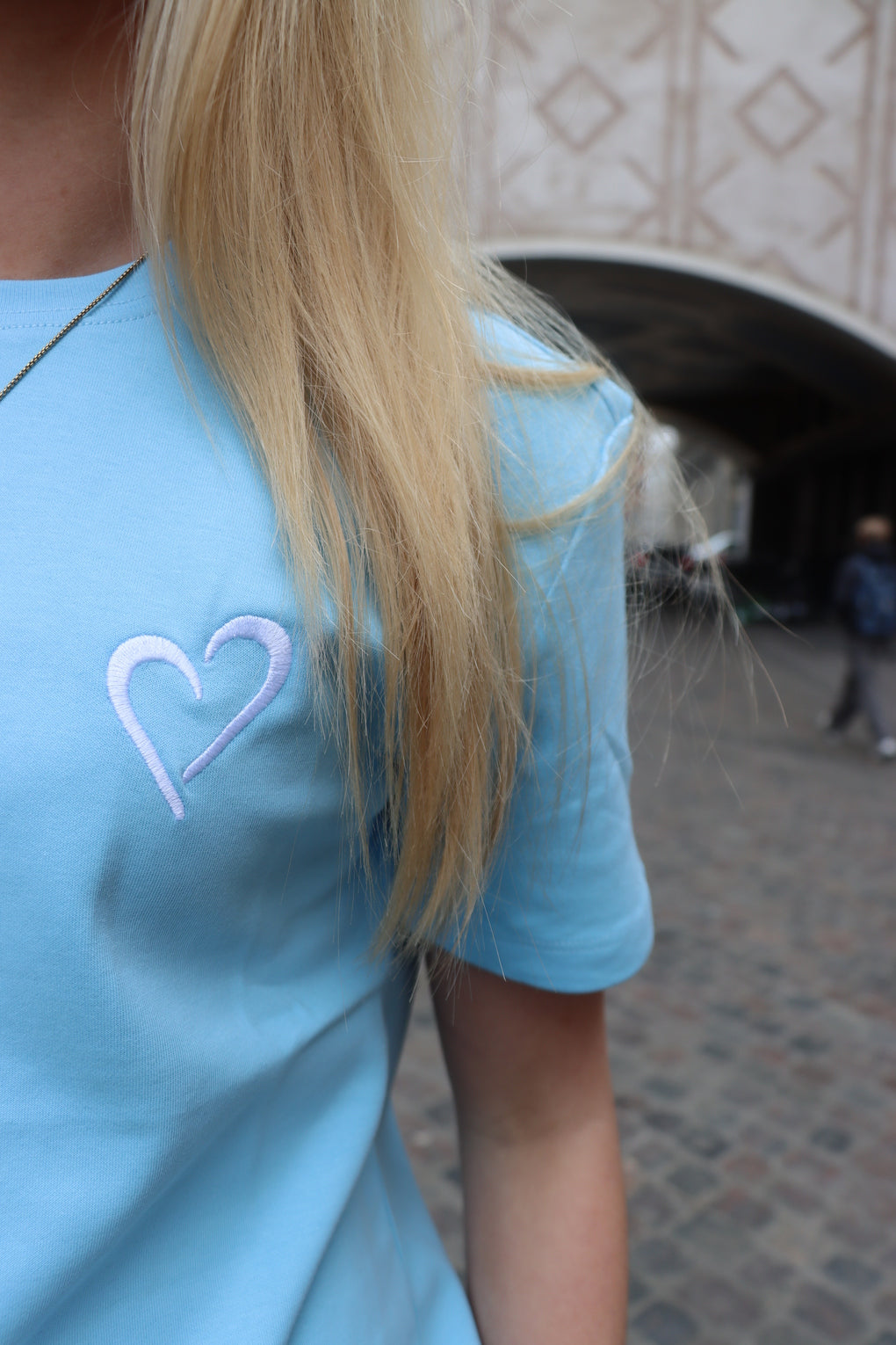 Womens Heavyweight T Shirt - Light Blue