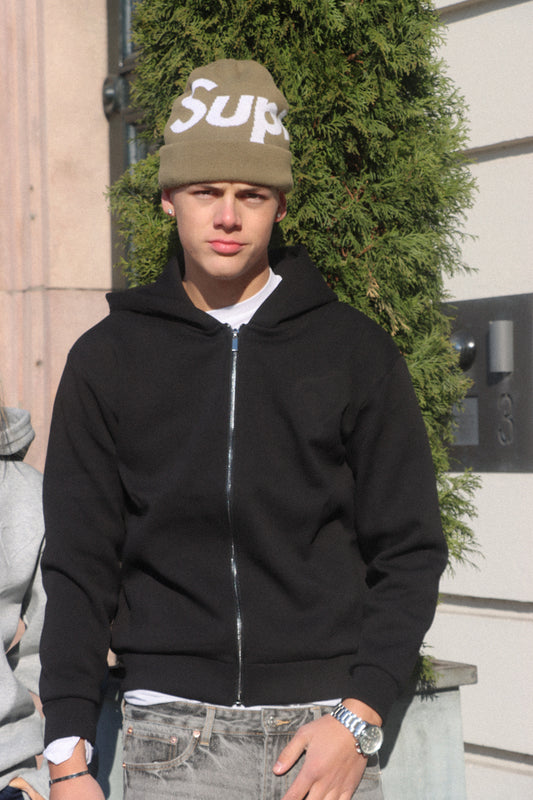 Cloud Zip Hoodie - Black