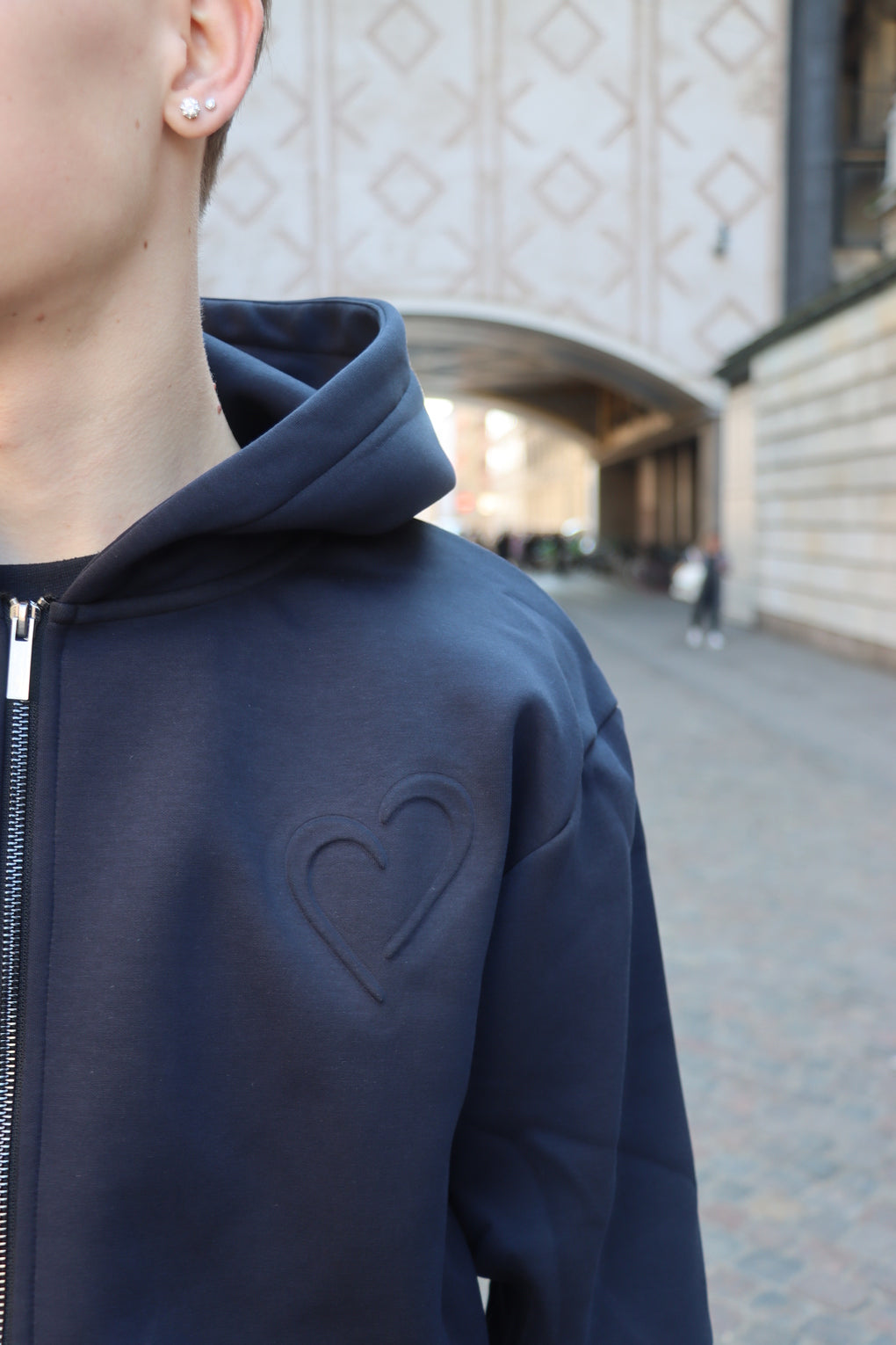Cloud Zip Hoodie - Dark Blue