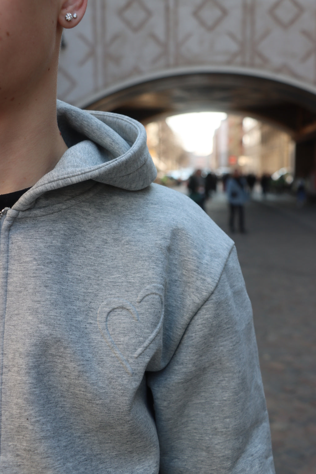 Cloud Zip Hoodie - Light Grey