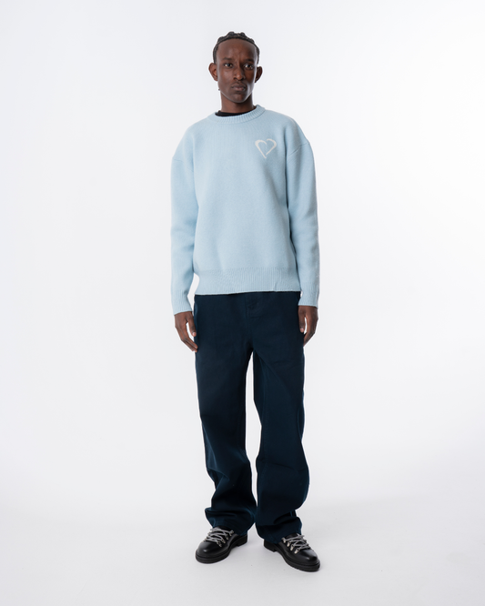 Soft Knit Sweater - Light Blue
