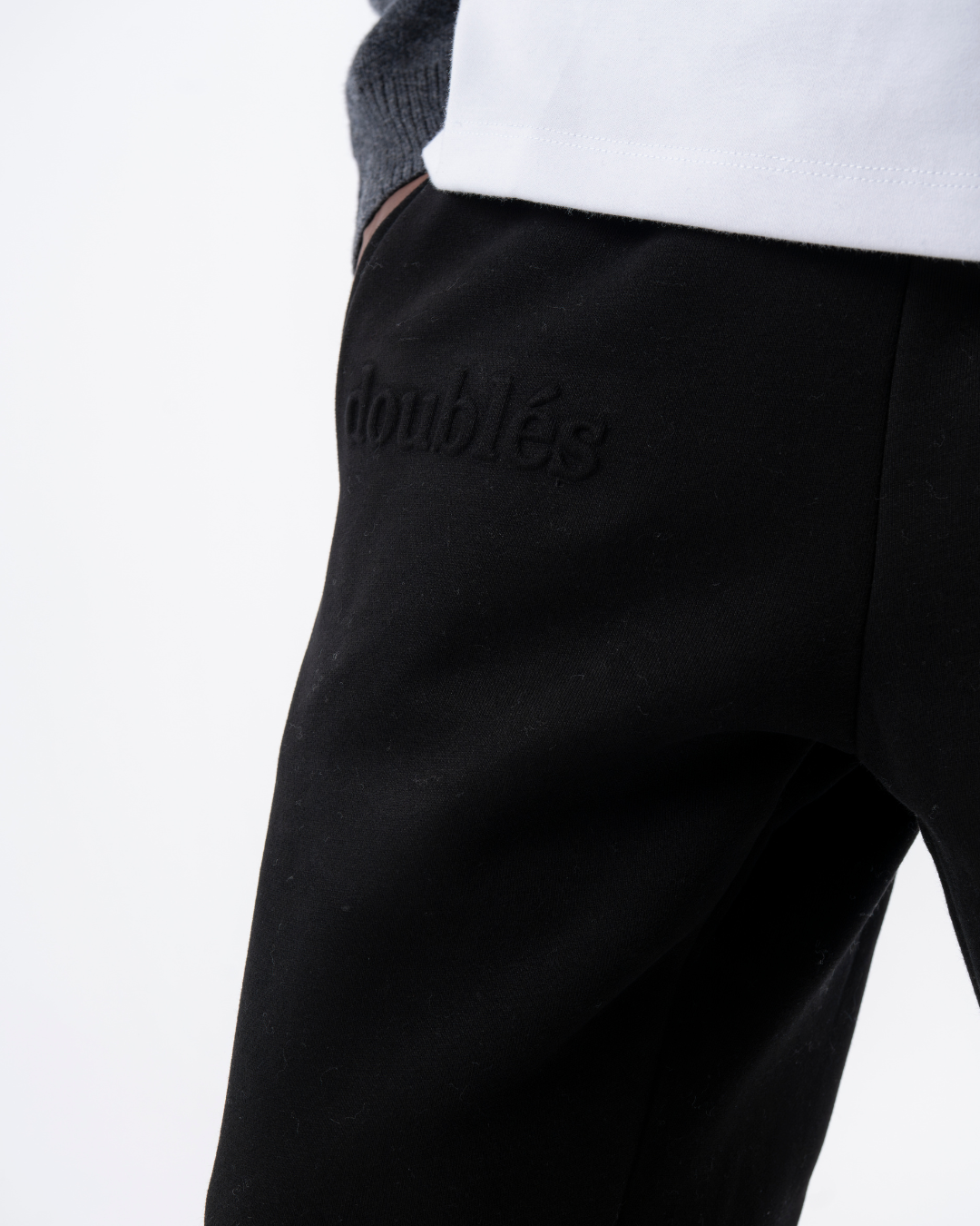 Embossed Jogging Pants - Black