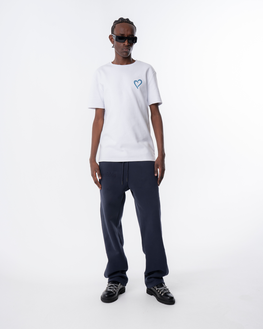 Regular T Shirt with Heart - White