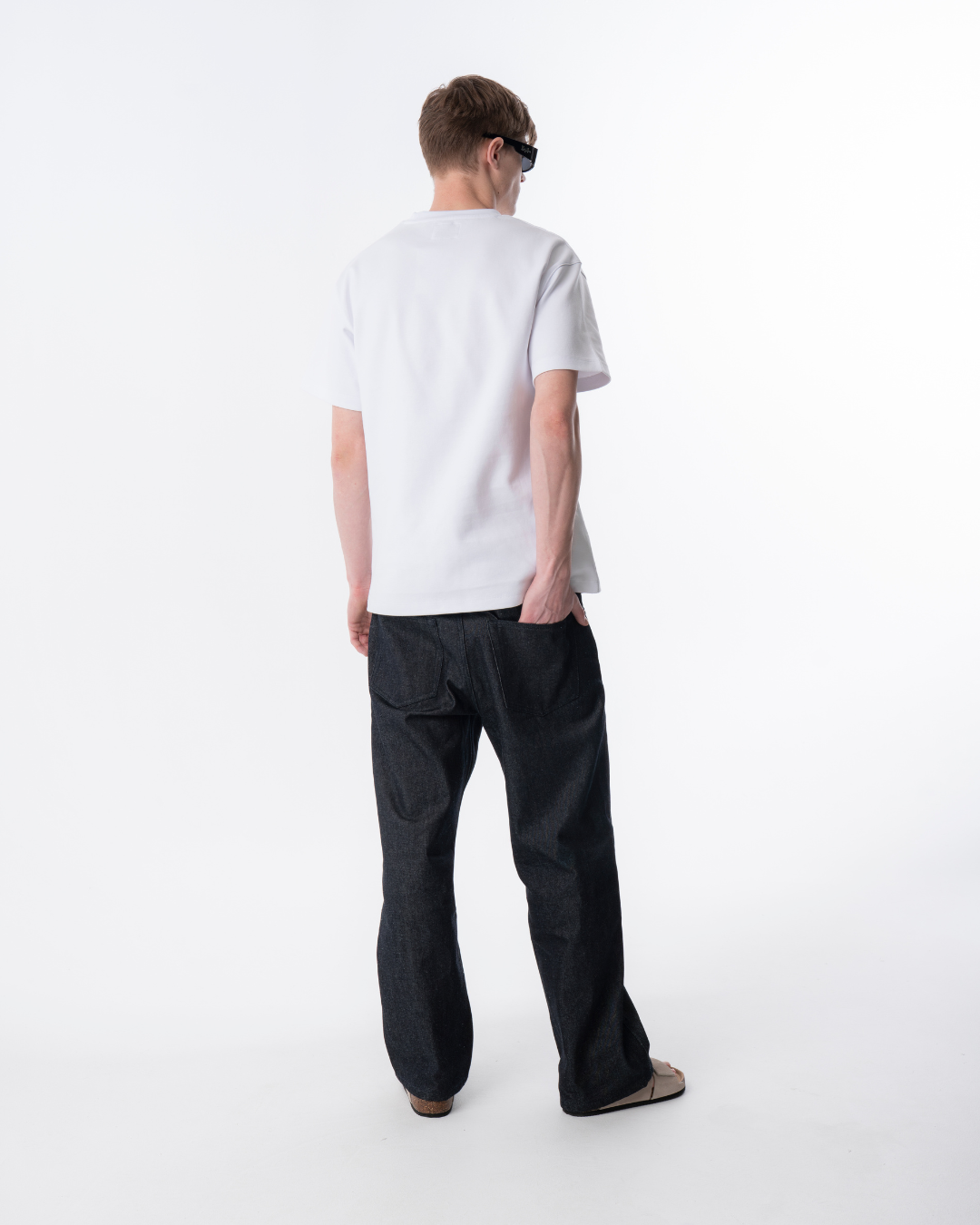Signature T-Shirt with blue heart - White