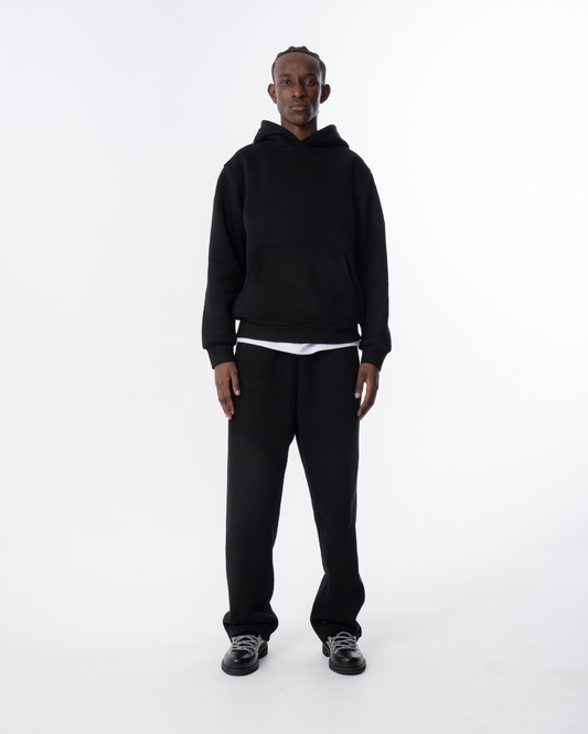 Embossed Hoodie Sort