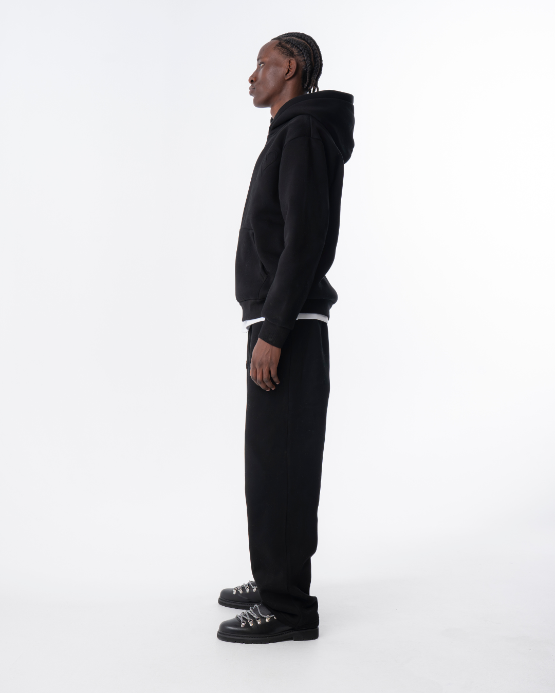 Embossed Hoodie - Black