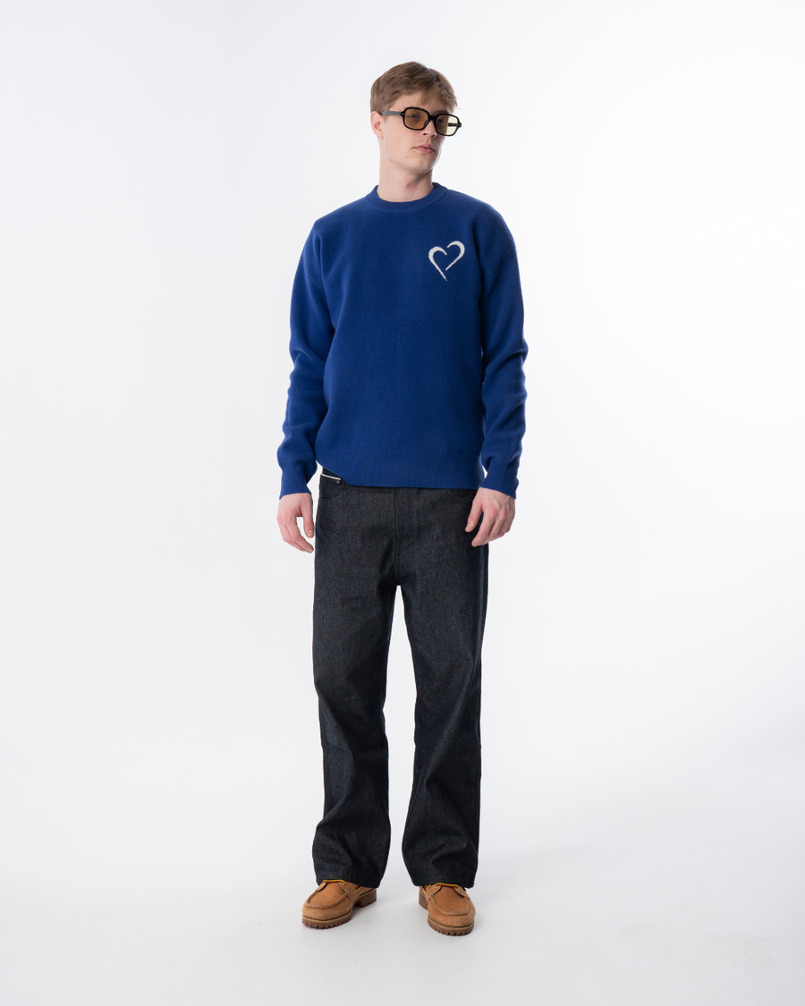 Soft Knit Sweater - Dark Blue