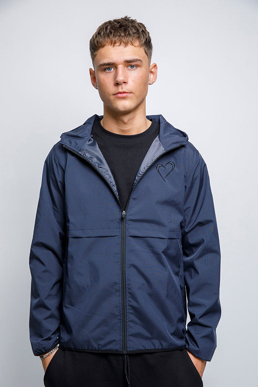 Windjacket with Back Logo - Dark Blue