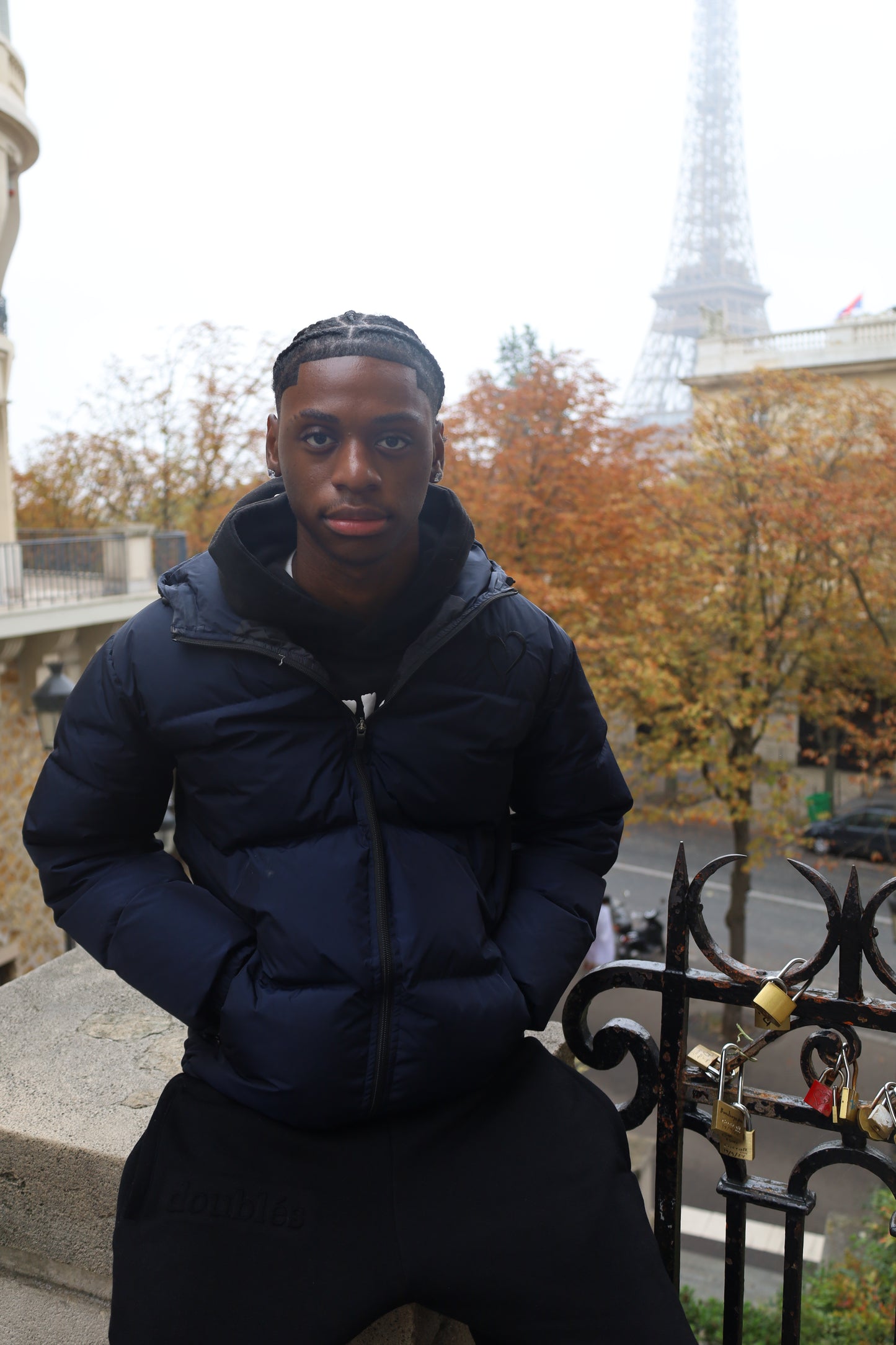 Vinterjakke med Hjerte Mørkeblå