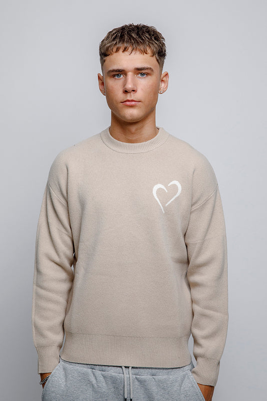 Merino Wool Sweater - Beige