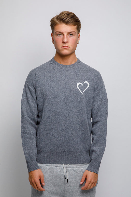 Merino Wool Sweater - Grey