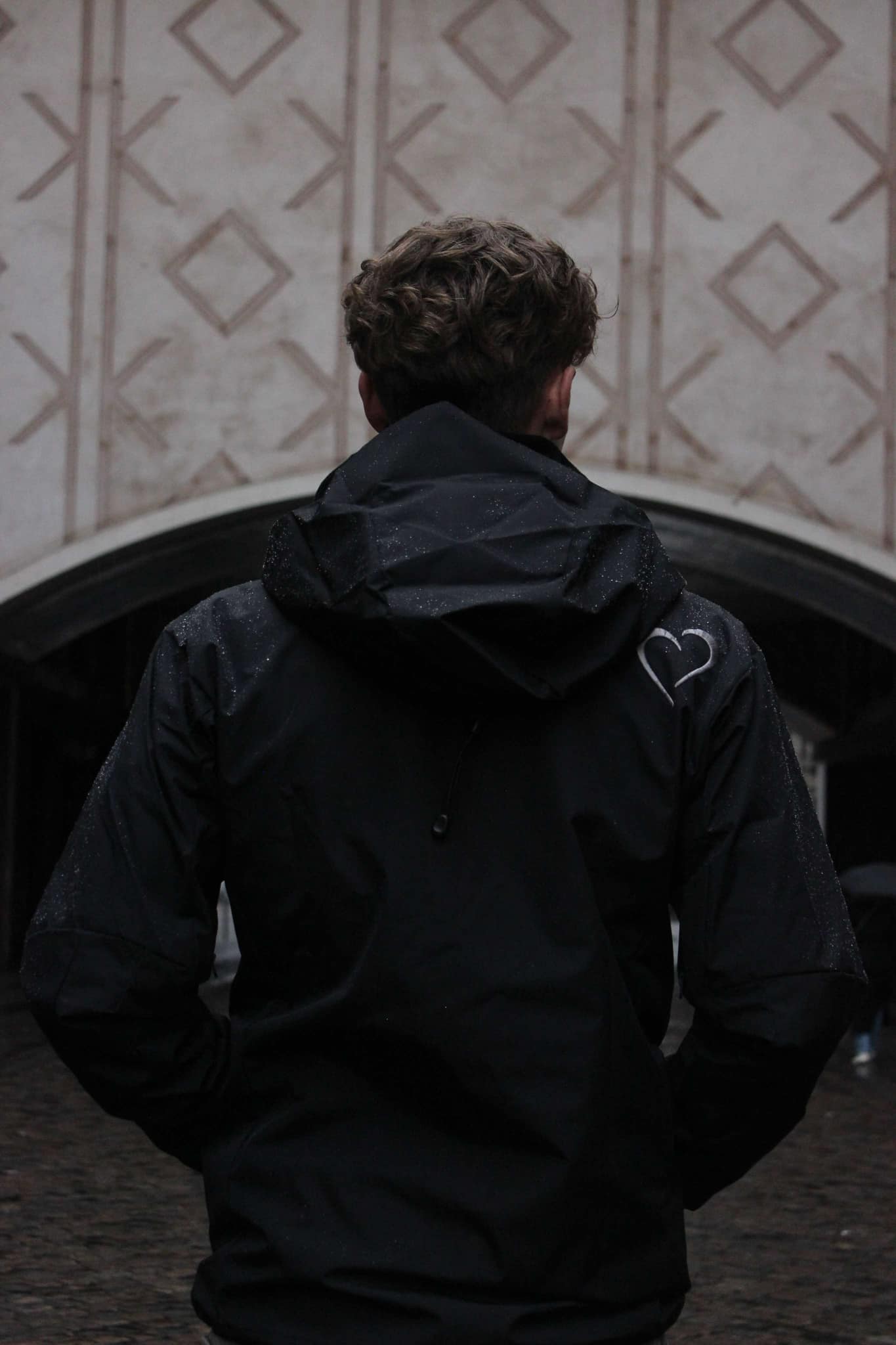 Waterproof Shell Jacket with Back Heart Logo