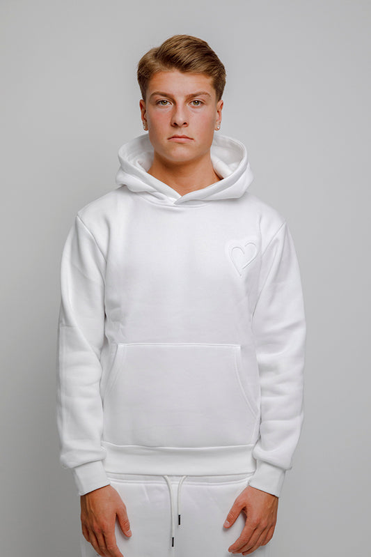 Embossed Hoodie - White